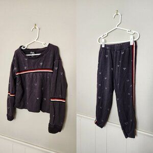 FLOWERS BY ZOE Stripe Dark Grey Outfit